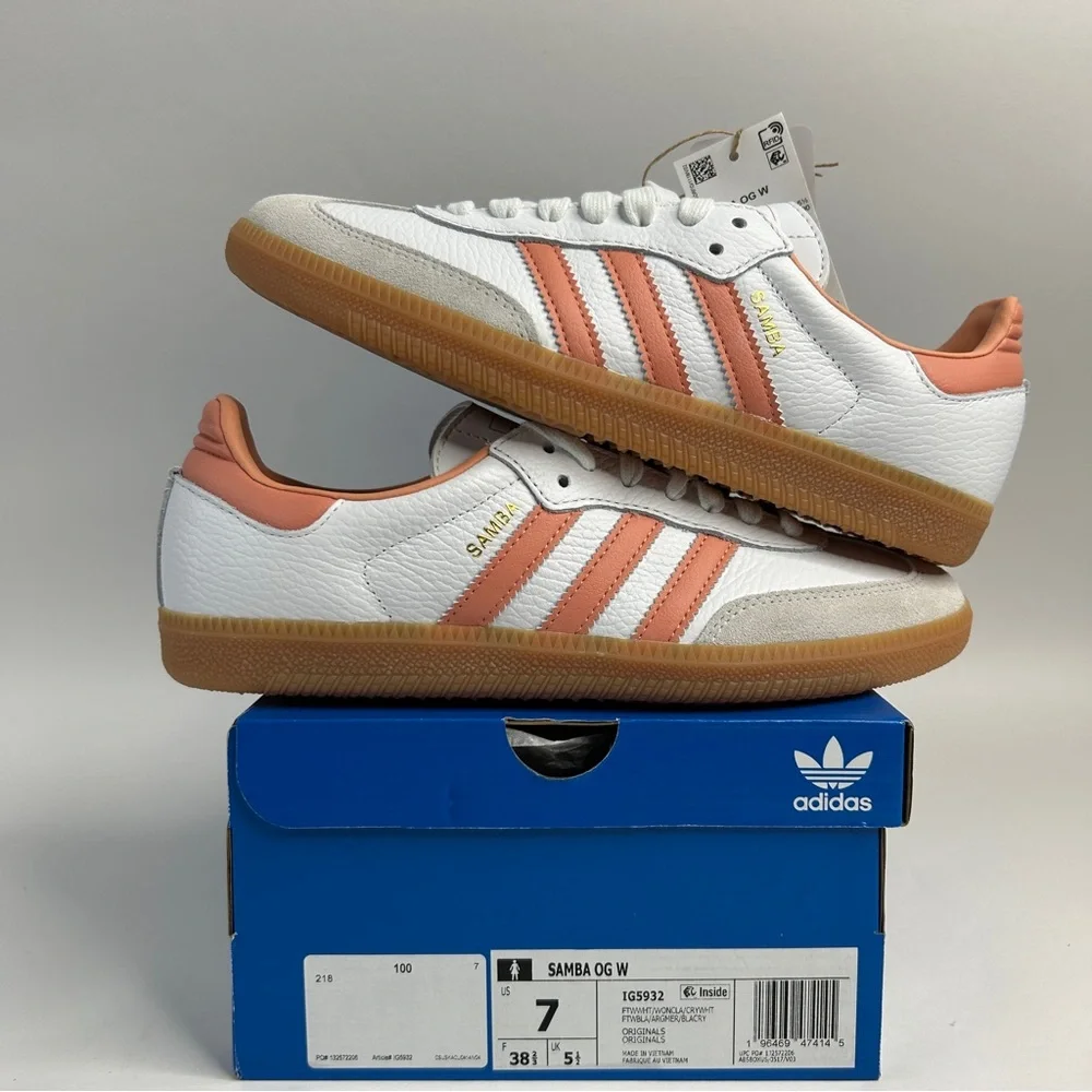 Adidas Samba OG WMNS “White Wonder Cosmic Clay” 2023 - Picture 1 of 4